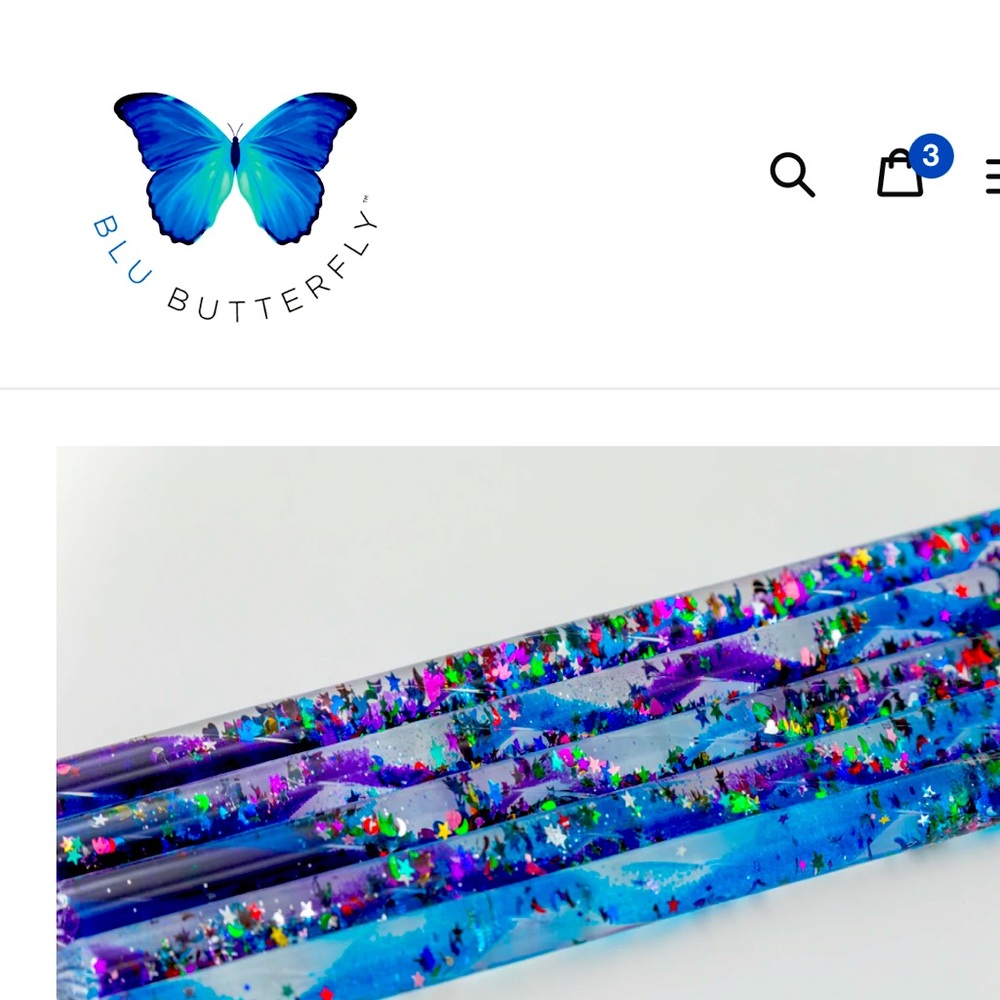 SET OF 3 !!! 🦋 Glitter Meditation Wand 🦋 NWT - Picture 2 of 9
